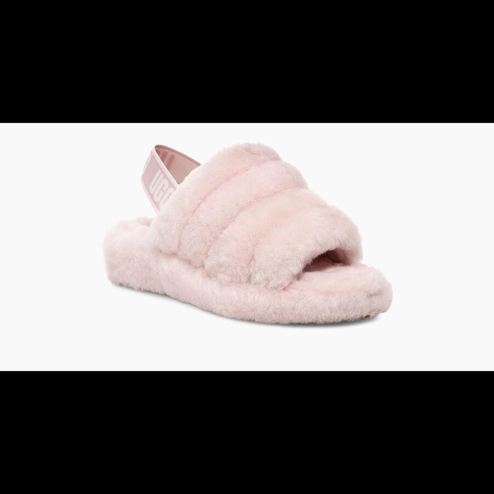 FLUFF YEAH SLIDE IN SEASHELL PINK SIZE 5!